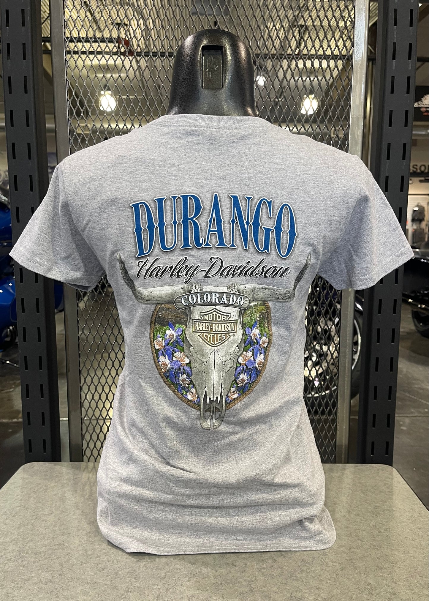 DHD - B&S - Cow Skull - Womens V-Neck Tee